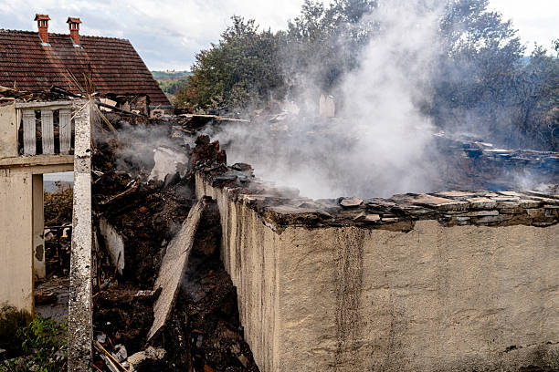 Professional Fire Damage Restoration technician working in Northfield, NJ